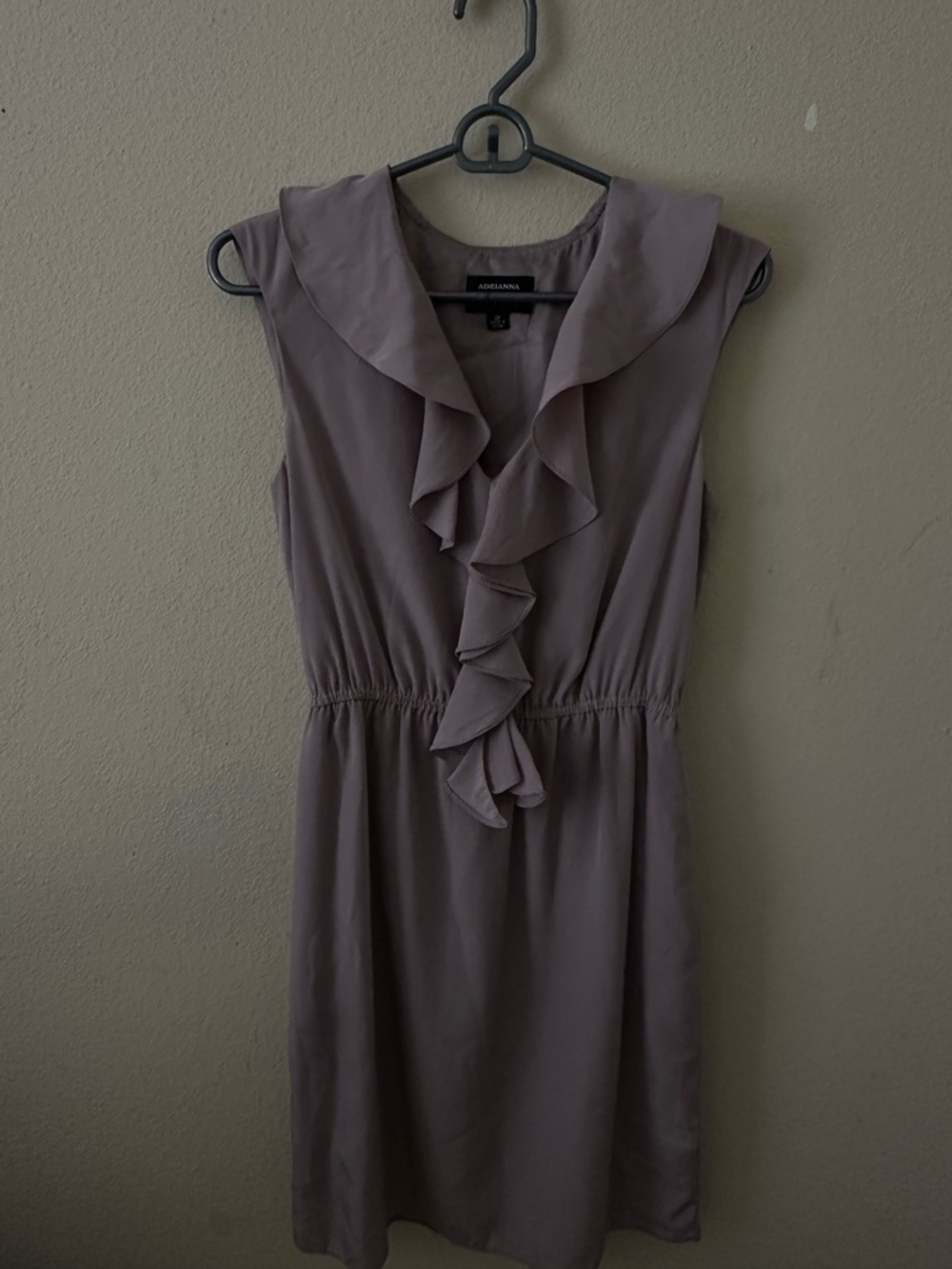 Adrianna Papell Ruffled Sleeveless Dress in Mauve | Women's Dress